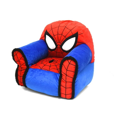 Marvel Comics Spiderman Kids Figural Bean Bag with Sherpa Trimming