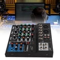 thumbnail image 1 of Sound Board Mixer, Balanced XLR Input Wide Compatibility LED Indicator Light 4 Channel Mixing Console Thin and Dustproof  for Family Entertainment, 1 of 7