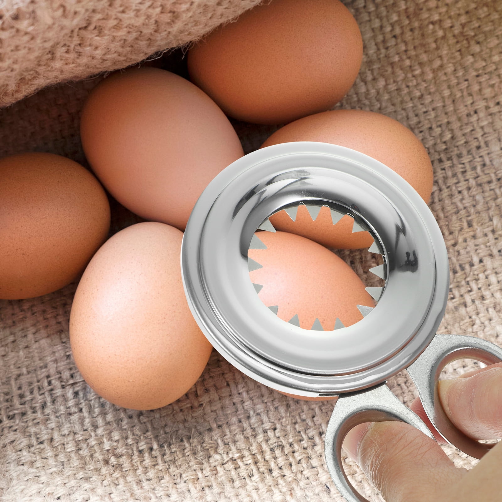 Stainless Steel Egg Cracker Tool for Home Use with Construction