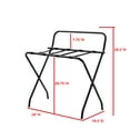 thumbnail image 2 of Davao Black Metal High-Back Folding Luggage Rack with Nylon Straps, 2 of 2