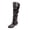 Coffee, variant on EKVAHL Women's Knee High Slouchy Boots, Pull On Faux Leather Ruched Tall Boots, Low Heel Fall Occasion Casual Dress Boots Brown