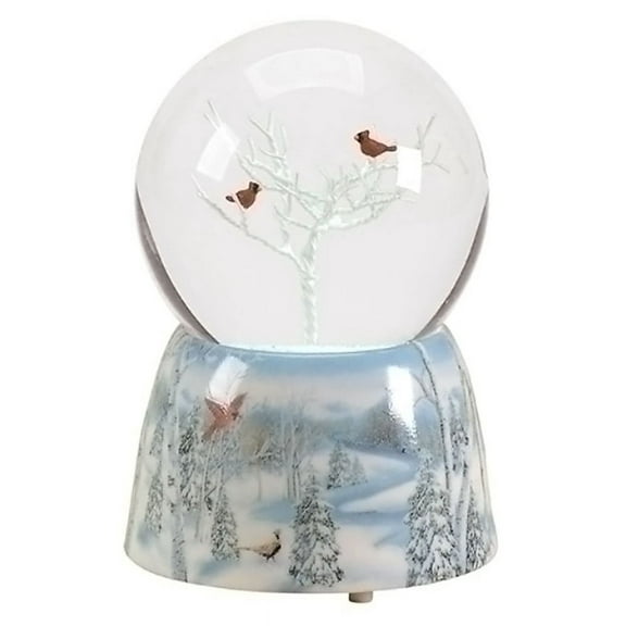 Winter Cardinals 75MM Musical Snow Globe Glitterdome