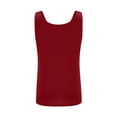 thumbnail image 4 of Stichou Women's Tank Tops Summer Sleeveless Top Crew Neck Basic Pleated Loose Fit Casual Tunic Blouses Wine 2XL, 4 of 5