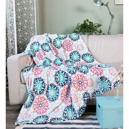 - Lush Elegance Extra Soft Modern Art Microplush Throw Blanket (50