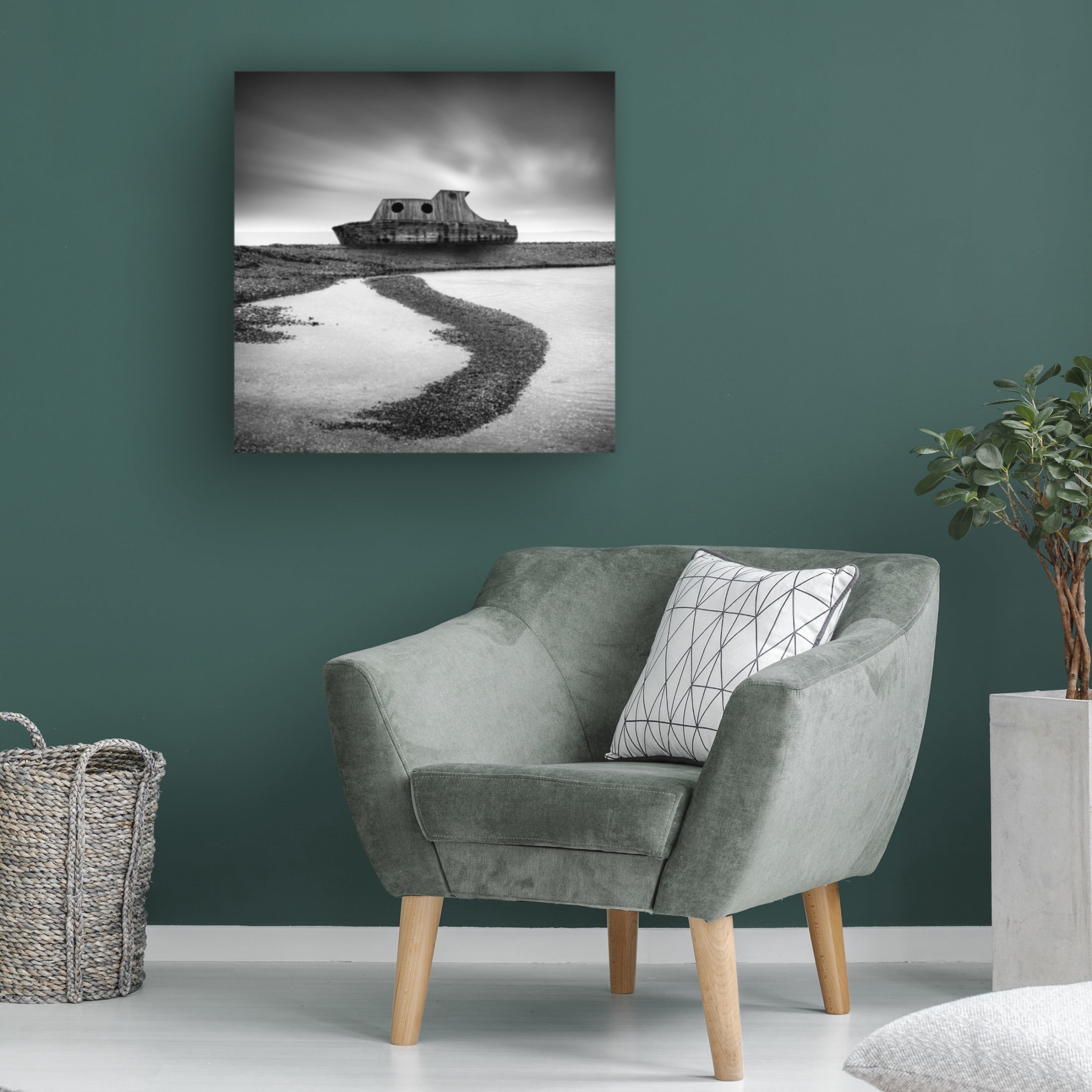 Canvas Wall Art - George Digalakis 'Wrecks 02' Wall Art for Living Room, Bedroom, or Office Décor by Trademark Fine Art - 18 x 18 Inches