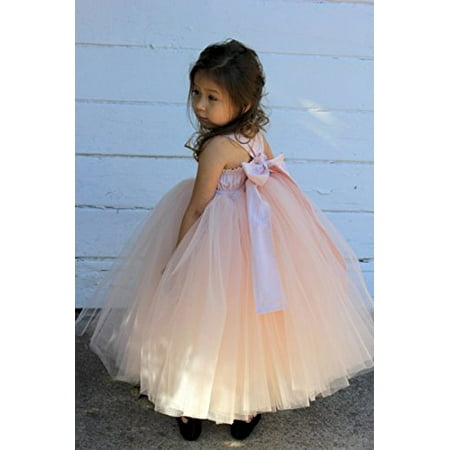 Ekidsbridal Blush Pink Sweetheart Neck Cotton Tutu Flower Girl Dresses Ball Gown Princess Dresses Formal Dress 171