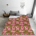 thumbnail image 5 of Bingfone Cartoon Pigs Print Flannel Fleece Blanket Throw Blanket for Bed,Sofa,Couch,Travel,Camping(60"x50" ), 5 of 8