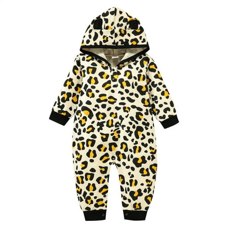 

Long Sleeve Onsies0-3 Months Baby Clothes Boy Gift Set Baby Girls Boys Autumn Floral Cotton Long Sleeve Hooded Romper Jumpsuit Clothes 3 Month Baby Boy