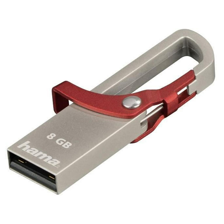 HAMA - 8GB Hook Style 2.0 Flash Drive - 15 MB/s Red - Walmart.com