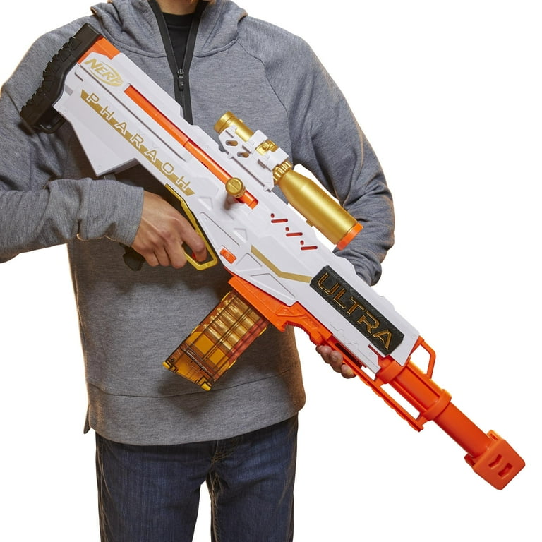 Nerf Ultra Pharaoh Blaster, 10-Dart Clip, Includes 10 Nerf Ultra