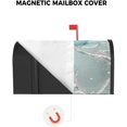 thumbnail image 3 of Teal Marble Magnetic Mailbox Covers 21"x25.5",Elegant Turquoise Ripples Silvery Ocean Modern Luxury Mailbox Wraps Standard Size Abstract Swirls Post Letter Box Cover for Garden Yard Home Patio Decor, 3 of 6
