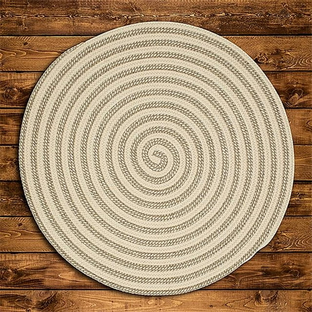 Colonial Mills Rug OL13R060X060 5 x 5 ft. Woodland All-Natural Round Braided Rug Natural