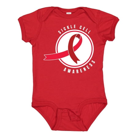 

Inktastic Sickle Cell Awareness with Red Ribbon in Circle Gift Baby Boy or Baby Girl Bodysuit
