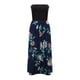 thumbnail image 4 of Vestido largo bohemio largo sin mangas con estampado floral sin tirantes y hombros descubiertos para mujer Fridja hjkh1276, 4 of 5