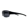 thumbnail image 2 of Mens Rimless Wrap Narrow Rectangle 90s Metal Rim Designer OG Sunglasses Gunmetal Black, 2 of 4