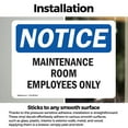 thumbnail image 3 of (2 Pack) Maintenance Room Employees Only OSHA Notice Sign 5 Inch X 3.5 Inch Vinyl Label Decal Sticker Weather Resistant, UV Protected for Workplace, Business, and Construction Site,, 3 of 7