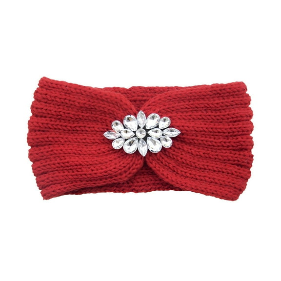 TELOLY Headbands for Women,Yarn Head Scarf,Elastic Headbands for Women,Red