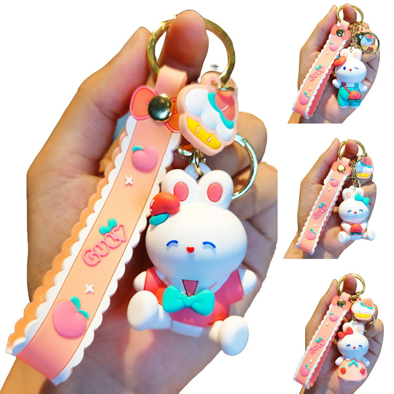 Unicorn Cute Cartoon Soft Silicone Wristband Strap Bag Key Holder Keychains  And Keyring Key Chains For