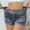 Blue, variant on Womens Faux Denim Shorts Stretchy Butt Lifting Jean Shorts Plus Size Booty Jegging Shorts for Curvy Women