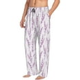 thumbnail image 2 of Xecao Lavender Flowers Men's Straight Lounge Pajama Pants: The Ultimate in Comfortable Sleepwear, 2 of 9