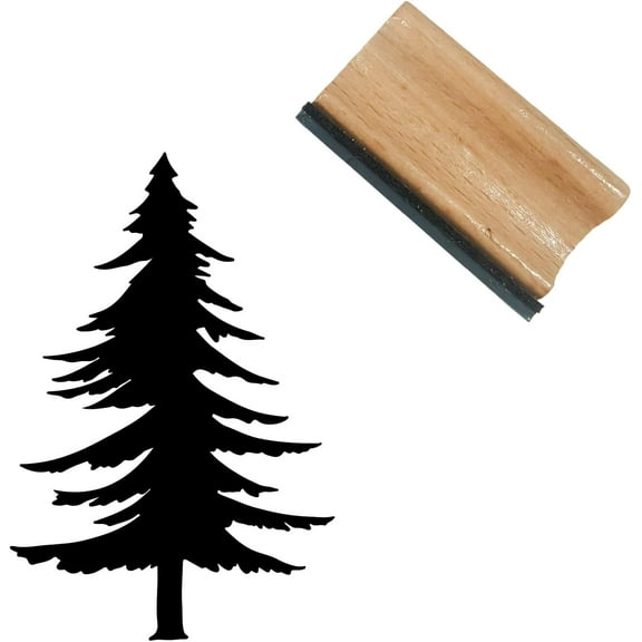 Tree Wood Rubber Stamps Small Natural Wooden Reusable 1.57in Decorative Funny Journaling Weeding Invitation Seals for DIY Scrapbooking Journal Diary Card Making Planner DIY Letter Craft Supplies