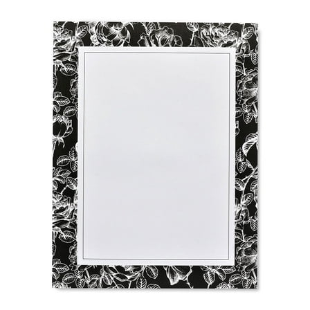 Gartner Studios Elegant Floral Border Stationery, 40 count