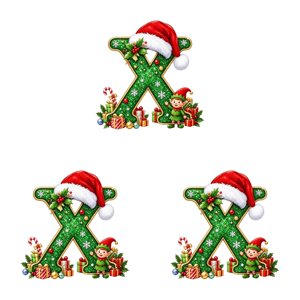 Generic Christmas Ornament 26 Alphabet Hanging Acrylic Christmas Tree Decor (X3)