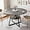 Grey, variant on 47" Round Dining Table for 4, Kitchen Dining Table with Storage, Wood Circle Dinner Table, Space Saving Dining Room Furniture for Kitchen, Living Room