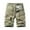 Khaki, variant on Men's Retro Vintage Cargo Shorts, Outdoor Work Short Pants with Multi-Pocket & Zipper Details, Durable Cotton Blend Casual Utility Shorts ,Army Green L