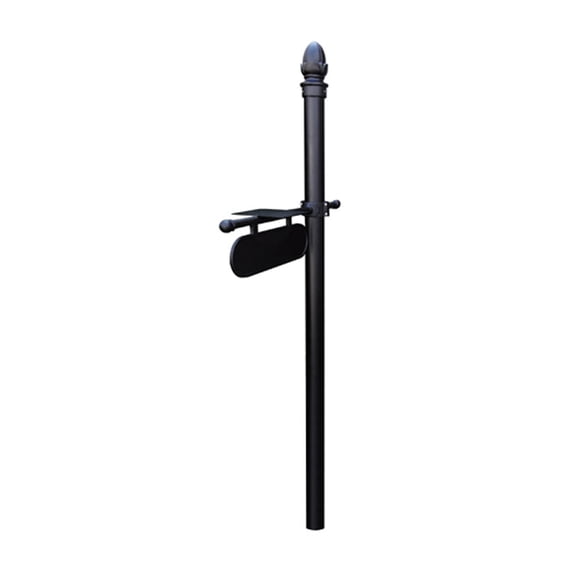Special Lite Products Edgewater Decorative Direct Burial Mailbox Post in Black Finish