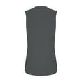 thumbnail image 5 of Mrat Linen Tank Tops for Women Fashion Women's Spring/Summer Solid Color Casual V-Neck Sleeveless Tops Tank Tops S-127 Dark Gray S, 5 of 8