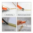 thumbnail image 3 of Mistaha 4-in-1 Stainless Steel Caulking Scraper Set - Multi-functional Grout Remover Tool Kit in Orange Color, 3 of 7