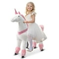 thumbnail image 3 of DEYGIA Unicorn Ride on Toys, Mechanical Cycle Walking Action Plush Animal, Max Load 187 lbs, 3 of 10