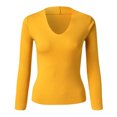 thumbnail image 3 of Womens Thermal Top Long Sleeve Tight Shirt V Neck Undershirts Fitted Tops Fall Tops Thermals for Women Cold Weather, 3 of 3