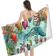 thumbnail image 2 of Underwater Creatures Printed Pool Towel Oversized Travel Must Have for The Swimming Summer Cruise Ship Essentials, 2 of 8