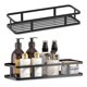thumbnail image 1 of Estante de almacenamiento para baño, estante de almacenamiento montado en la pared sin perforaciones, estante organizador para artículos de tocador del hogar para baño, 1 of 5