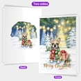 thumbnail image 2 of Merry Christmas French Bulldog Snowy Winter with Gifts Tree Decorations 5x7in Folded Greeting Card Dog Lover Gifts Single Note Card with Envelope - 12020, 2 of 5