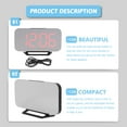 thumbnail image 5 of Masteelf Digital Alarm Clock with Dual USB Charging Ports Large Mirror Surface LED Display Snooze Dimmer Function (Red), 5 of 8