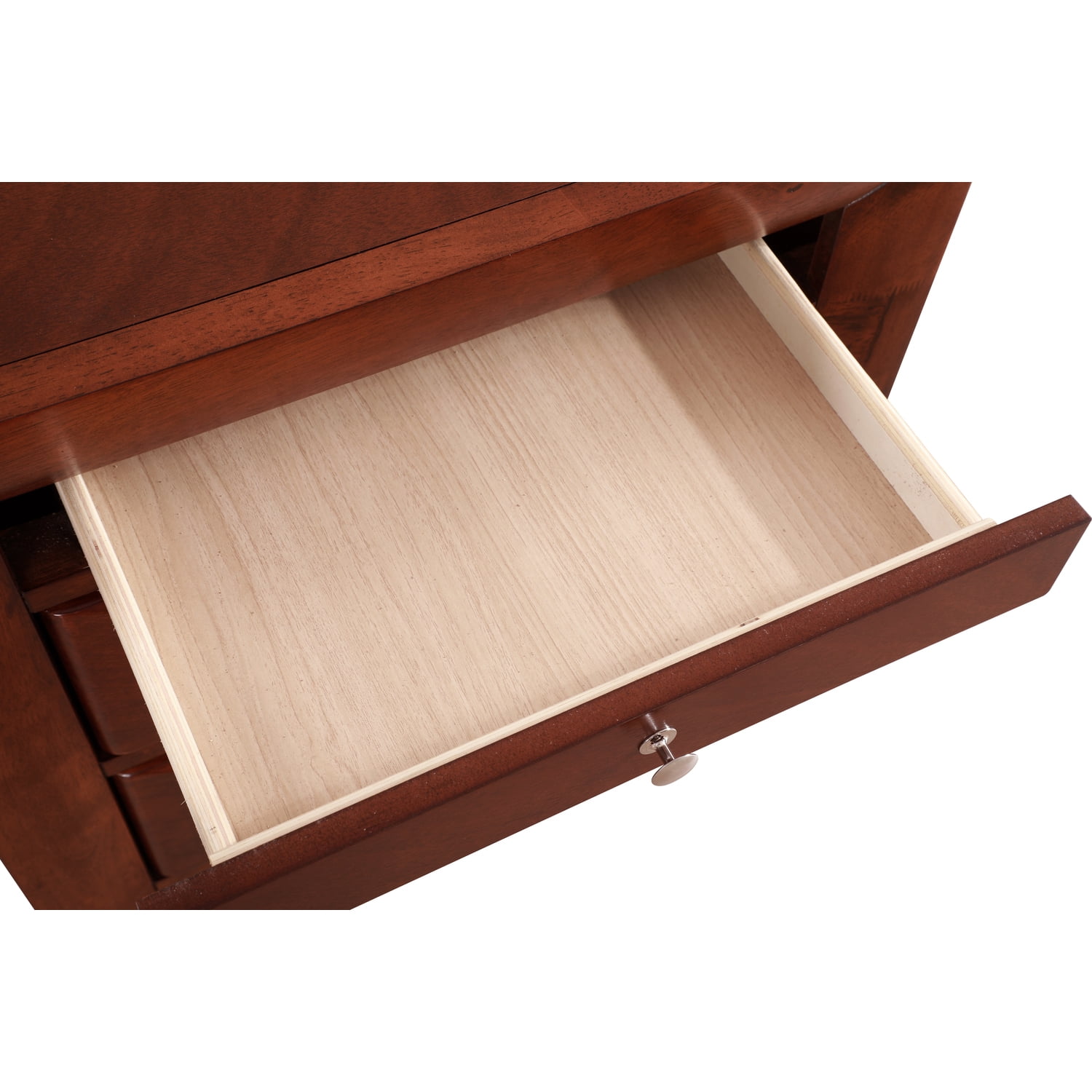 Glory Furniture Marilla 3 Drawer Nightstand in Cherry