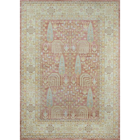 Momeni Isabella Traditional Polyester Pink Area Rug 2'7" X 8' Runner