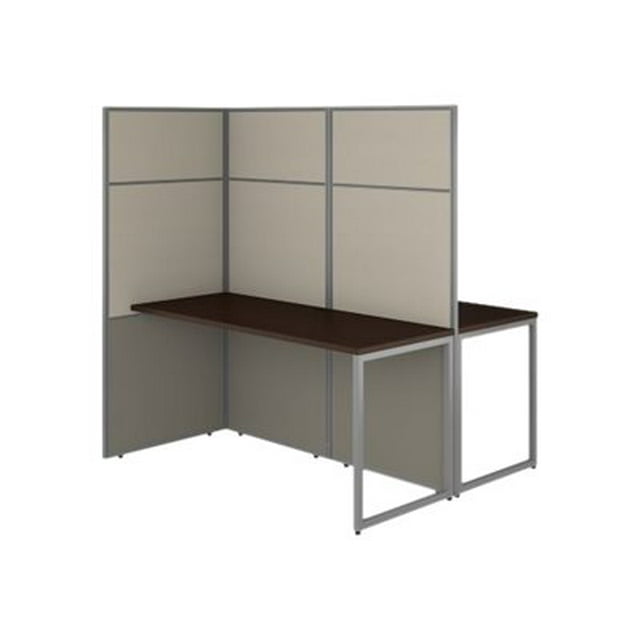 BBF Easy Office Collection - Table set with 2 desks - rectangular - mocha cherry