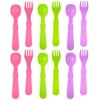 Re-Play Toddler Utensils, Kids Silverware 12pk BPA Free Baby Utensils Tulip