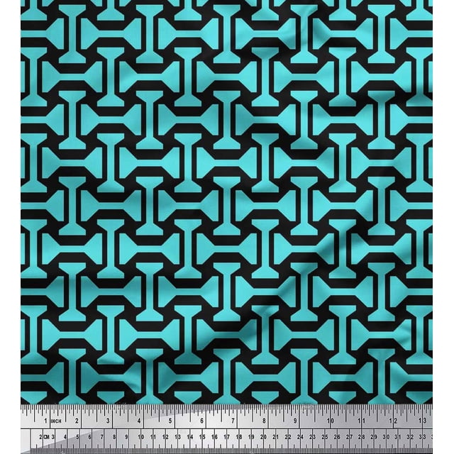 Soimoi Rayon Fabric Geometric Abstract Fabric Prints by Yard 42 Inch Wide