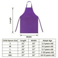 thumbnail image 2 of (Price/2 PCS) Opromo Colorful Cotton Canvas Kids Aprons with Pocket, Artist Apron & Chef Apron (S-XXL)-Purple-M, 2 of 7