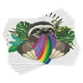 thumbnail image 1 of Ambesonne Sloth Place Mats Set of 4, Indolent Jungle Animal, Standard Size, Multicolor, 1 of 6
