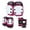 Pink, variant on 187 Killer Pads Six Pack Knee and Elbow Pads, Black, Junior