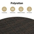 thumbnail image 3 of vidaXL 9 Piece Patio Dining Set with Cushions Brown Poly Rattan, 3 of 9