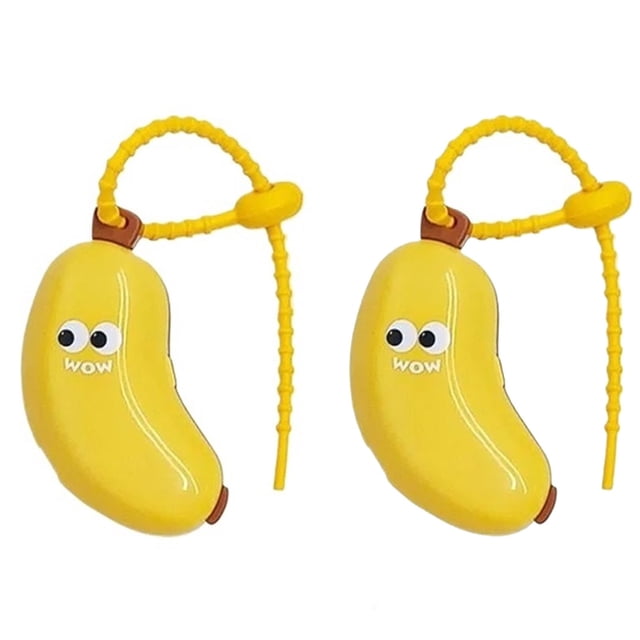 2pcs Portable Banana Tooth Brush Cap Protectors for Electronic and Manual Toothbrushes