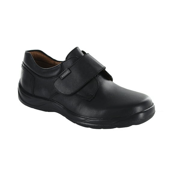 Zapato Escolar Audaz para niño en piel negro Tadeo con tira de contacto