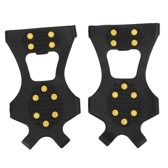 Snow Shoe Spikes, 10 Teeth Rubber Ice Crampons  For Mountaineering For Ice Fishing For  L (39-46)
